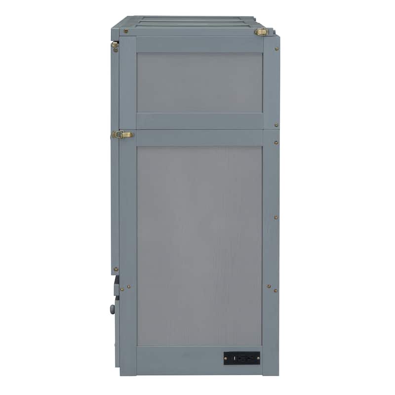 Full Size Murphy Bed with USB Port and a Large Drawer