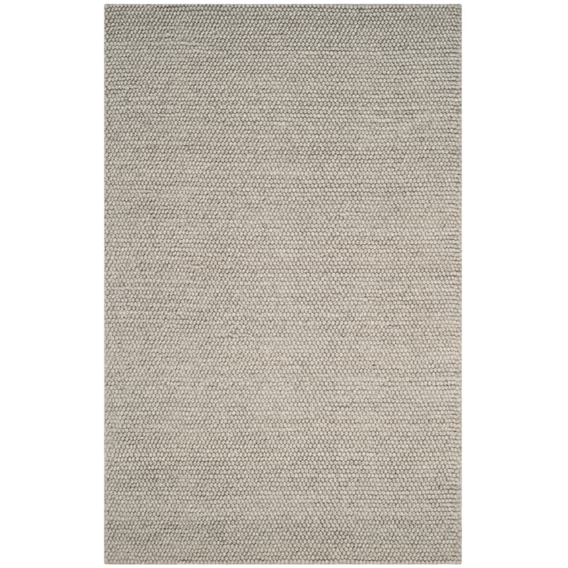 SAFAVIEH Handmade Natura Gonnie Wool Rug - 5' x 8' - Silver