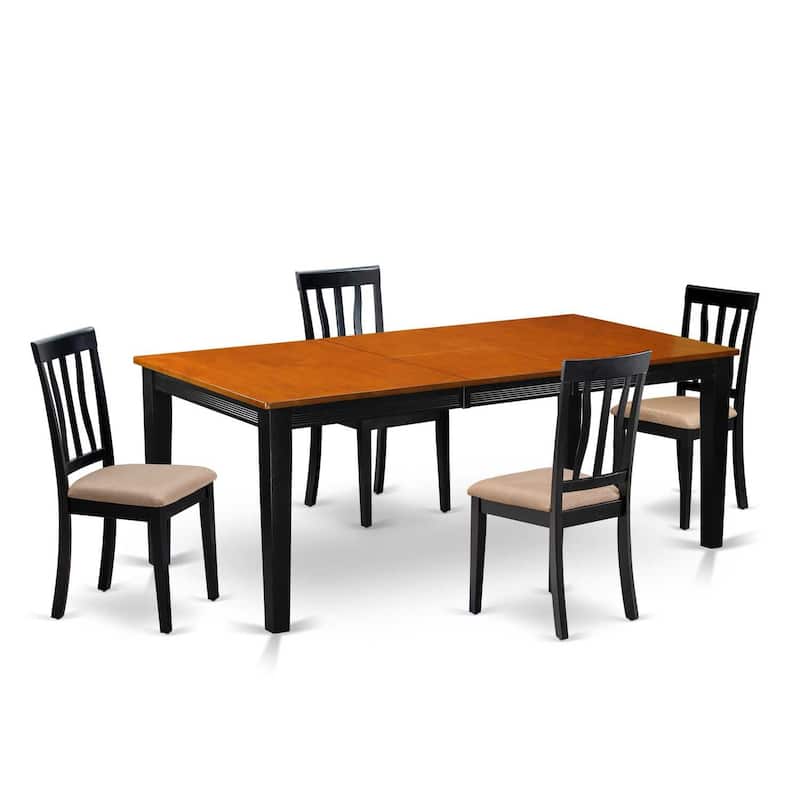 Rectangular Dining Table Set - 8 Seat Kitchen Table with Chairs - Modern Elegance