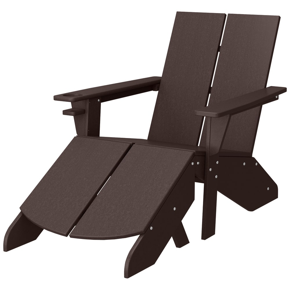 Coastin Modern Poly Adirondack Chair With Ottoman
