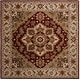 preview thumbnail 27 of 51, SAFAVIEH Handmade Royalty Shafa Traditional Oriental Wool Rug 7' Square - Red/Beige - Square