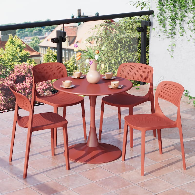 Frond and Form 4-Person Outdoor Round Dining Set