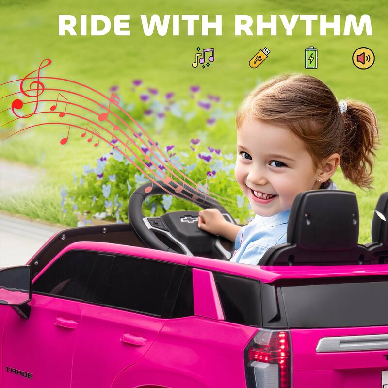 Aosom Chevrolet TAHOE Licensed Kids Ride on Car, 12V Battery Powered Kids Electric Car with Remote Control