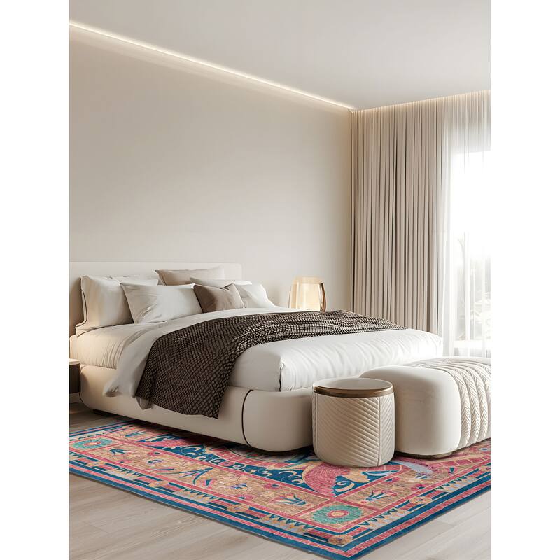 ECARPETGALLERY Hand-knotted Signature Collection Blue Wool Rug - 9'2 x 12'1