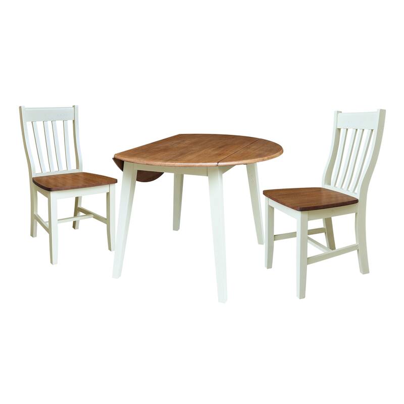42" Round Dual Drop Leaf Dining Table with Chairs