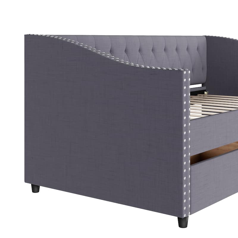 Christopher Knight Home - Ardelle Contemporary Wood Upholstered Daybed with 2 Storage Drawers