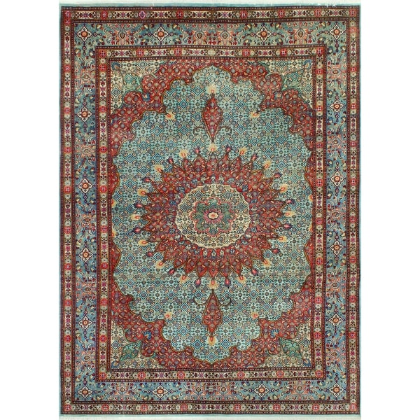 Super Vintage Distressed All Lt. Blue/Rust Rug - 7'1