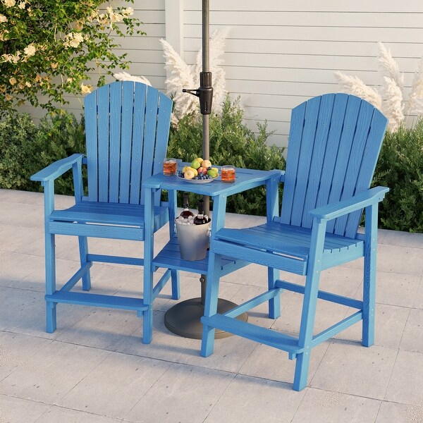 48.8''H Tall Adirondack Chair Set of 2,Balcony Chair with Double