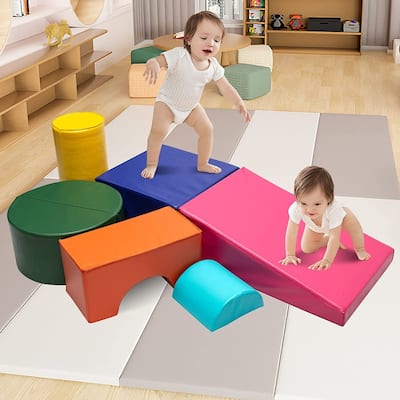6-Piece Climb & Crawl Foam Activity Play Set Indoor Climbing Toys