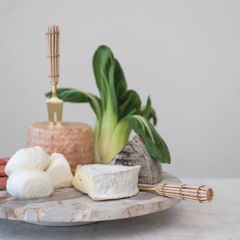 Marble Lazy Susan - 14.0"L x 14.0"W x 2.0"H - 14.0"L x 14.0"W x 2.0"H