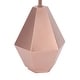 preview thumbnail 2 of 2, Lambs & Ivy Rose Gold Modern Hexagon Nursery Lamp with Shade & Bulb