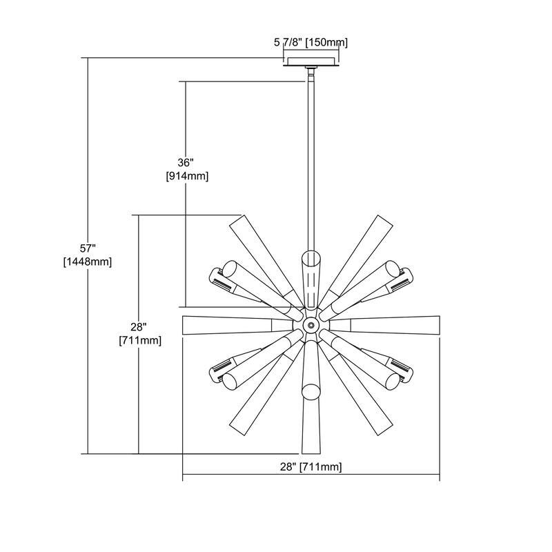 Elk Home Solara Polished Nickel Metal 6 Light Chandelier