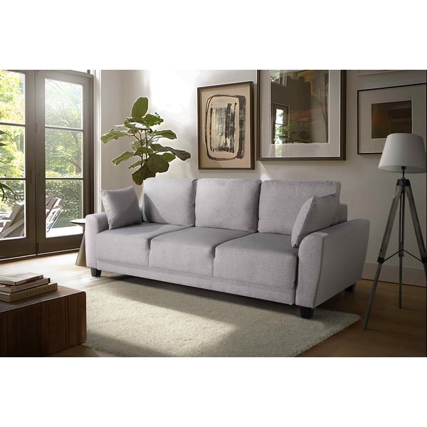 Sealy TruFit Klein Queen Dropback Sofa Bed Convertible with Additional Storage with Solid Wood Legs in Espresso - Bed Bath & Beyond