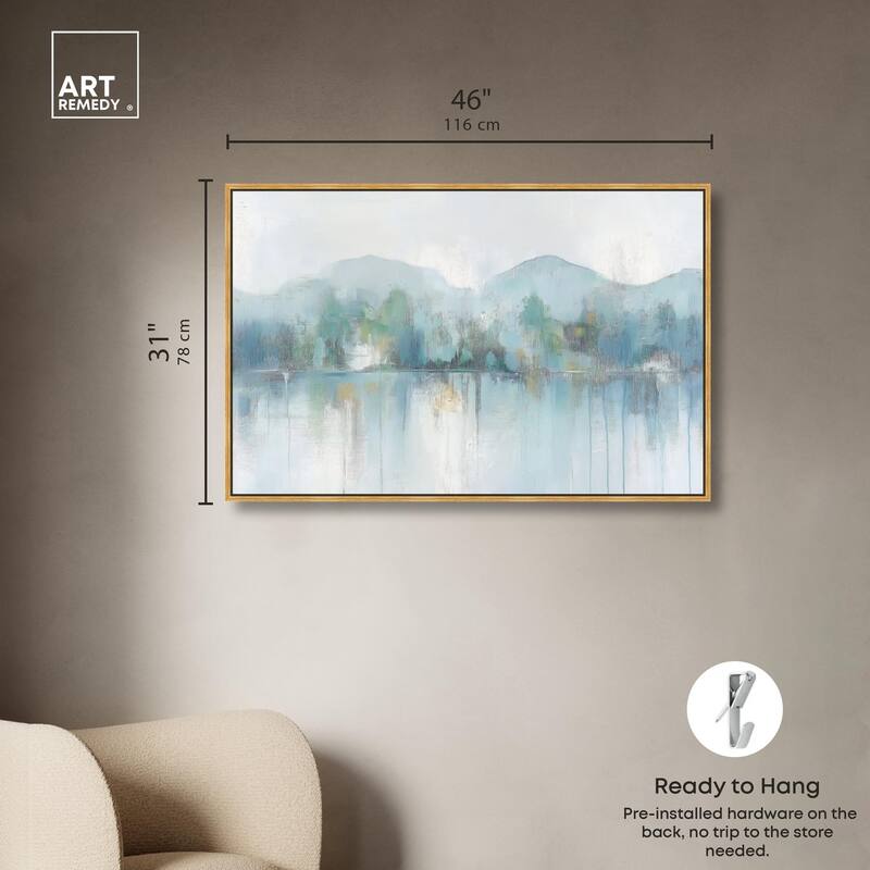 Mirrored Aqua Dream II Canvas by Art Remedy