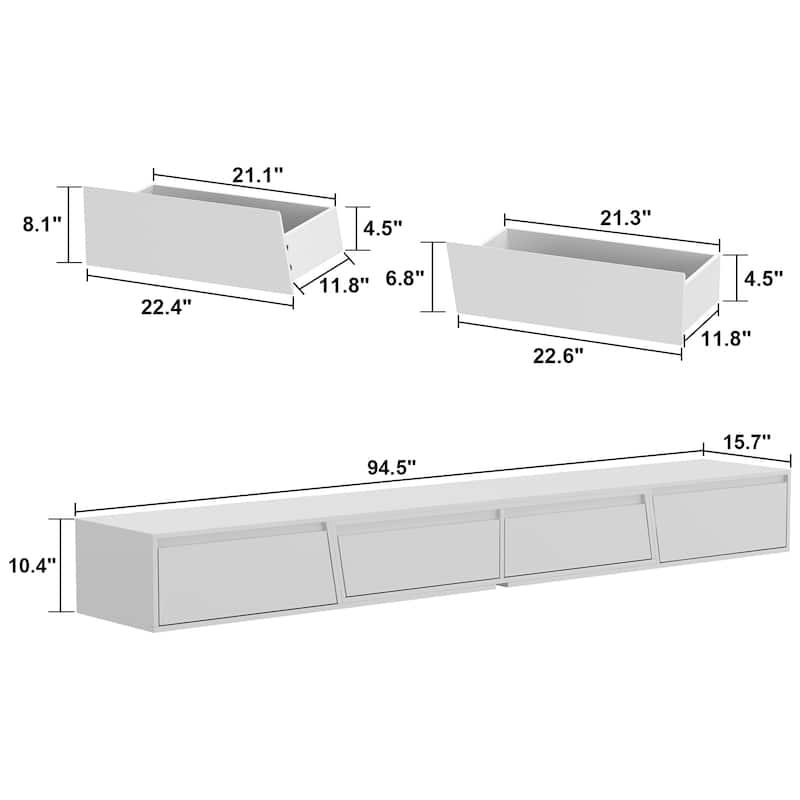 Expandable Entertainment Console - Stylish Design,95" to 138" TV Stand