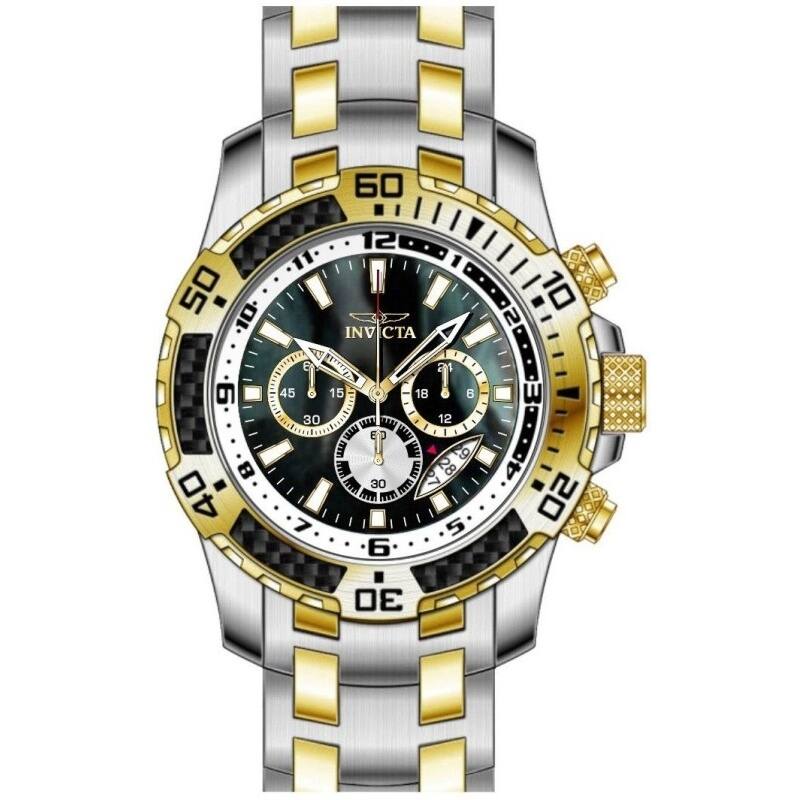 Invicta Men's 49852 Pro Diver Quartz VD53 Black Dial Watch