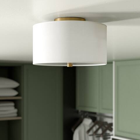 Ellis Flush Mount with Fabric Shade