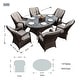 preview thumbnail 2 of 8, 7-Piece Patio Wicker Dining Set with 6 Dining Chairs