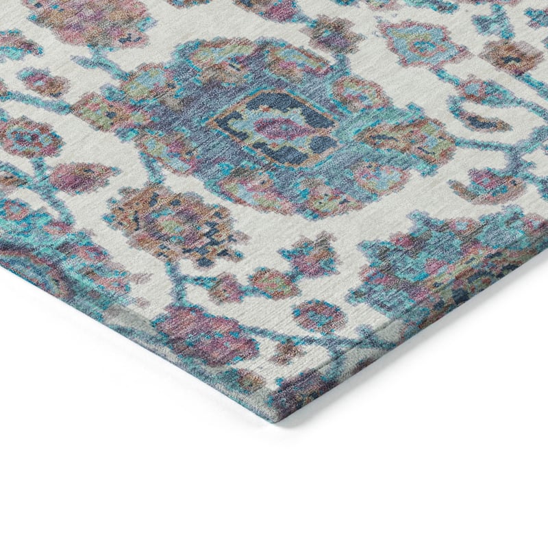 Machine Washable Indoor/Outdoor Traditional Farmhouse Chantille Rug