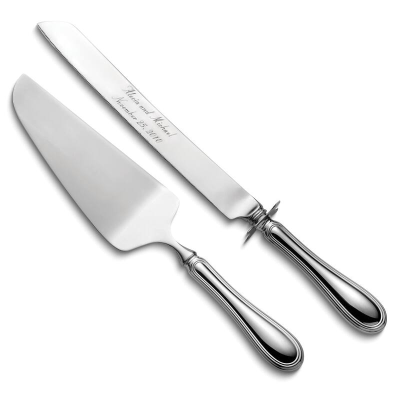 Curata Sterling Silver Wallace Giorgio Hollow Handle Cake Knife and Server Set