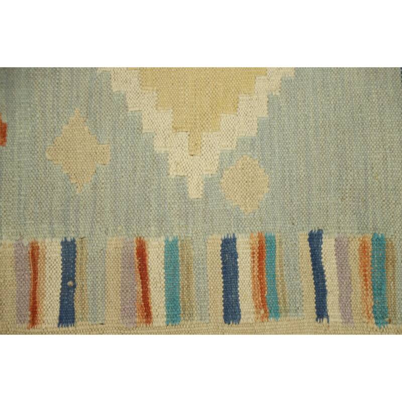 Hand Woven Oriental 100% Wool Carpet Southwestern Tribal Multi-Colored Kilim Area Rug - 4' 10'' X 3' 3''