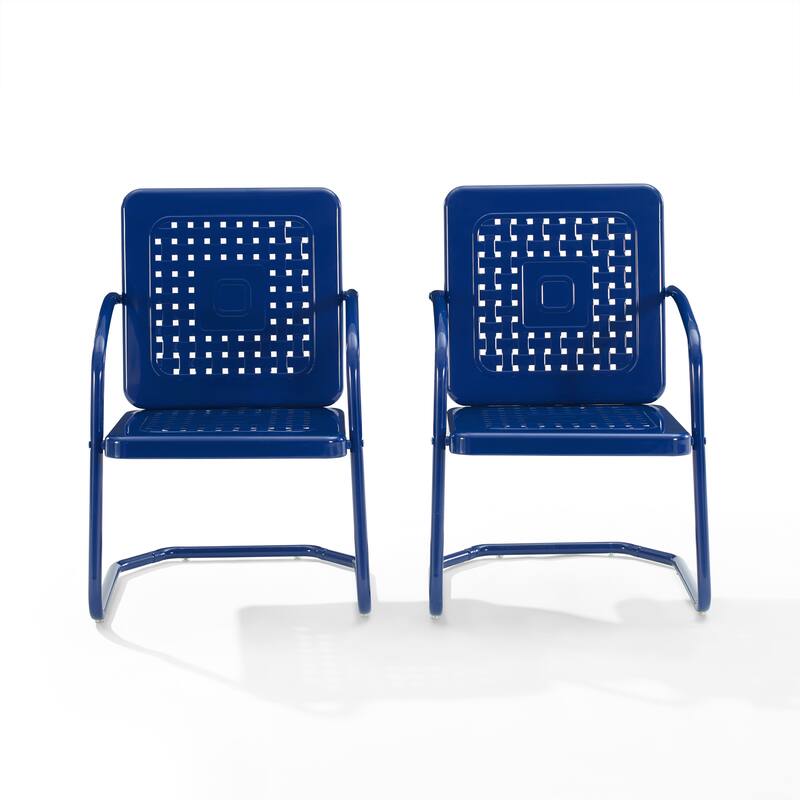 Crosley Bates 2Pc Outdoor Metal Chair Set - 22"x22"x35"