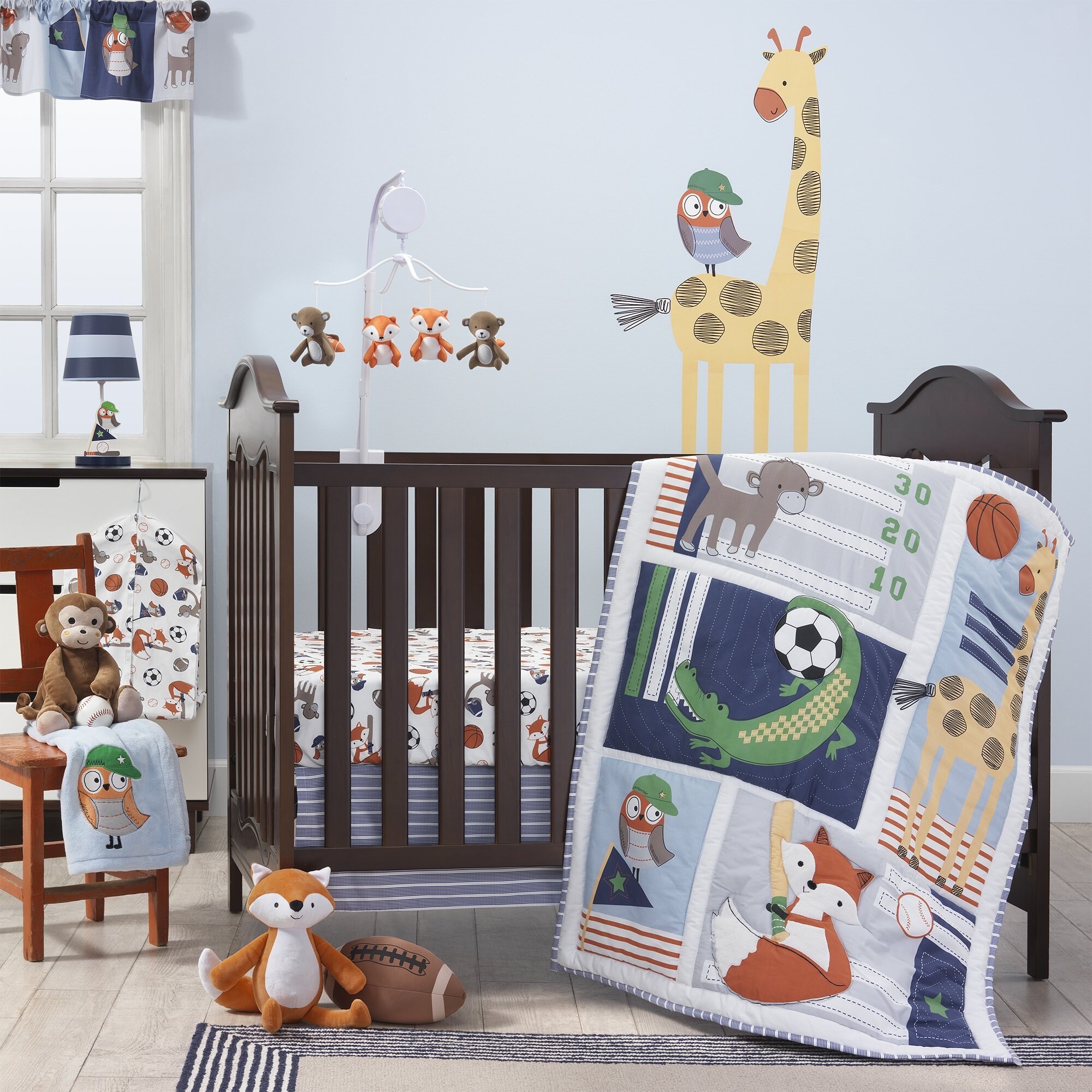 Bedtime Originals Mod Monkey Crib Bedding Set Baby Boy Nursery 3