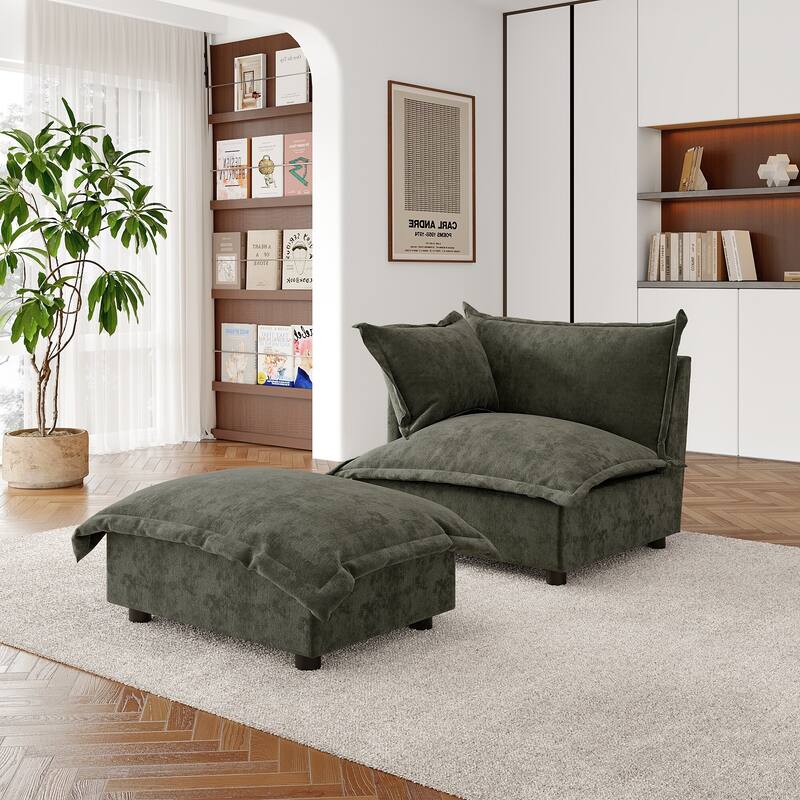 Double Layer Cushion Comfy Cloud Modular Sectional Sofa Set