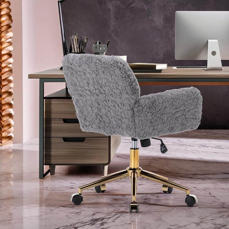 Metal Swivel Home Upholstered Office Chair