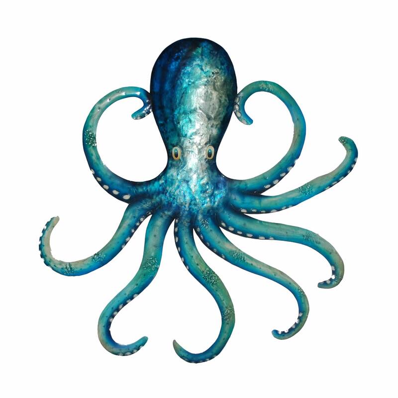 Eangee Home Design Octopus Wall Decor Blue