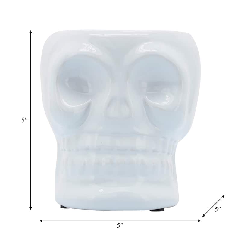 Decorative Ceramic Skull Table Vase