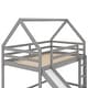 preview thumbnail 8 of 27, Twin over Twin House Shape Bunk bed with Slide