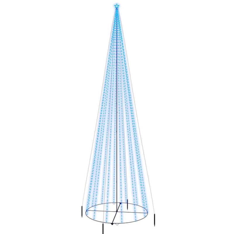 vidaXL Christmas Cone Tree Decoration Artificial Christmas Tree with LEDs