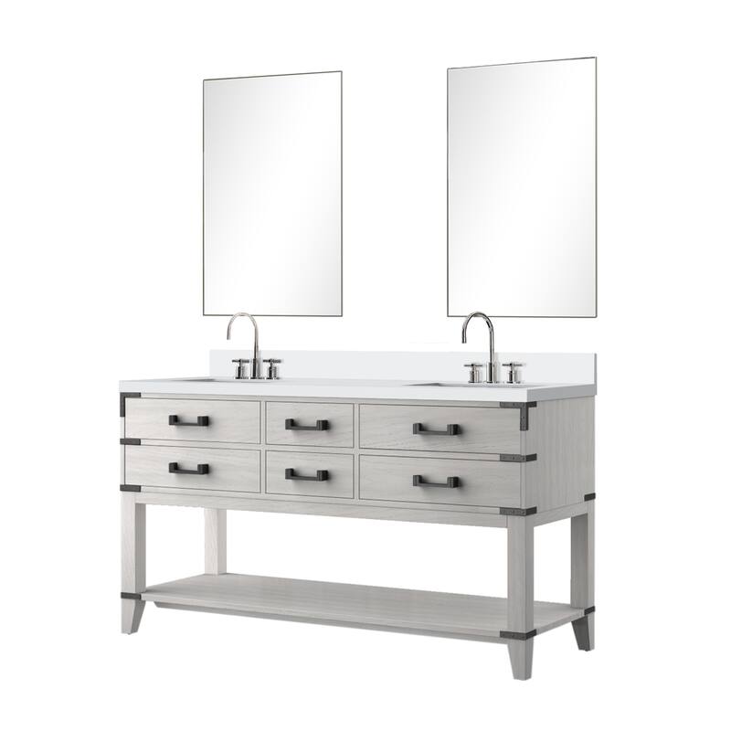 Norwalk Bath Vanity with Cultured Marble Top, Sink, Mirror and Faucet
