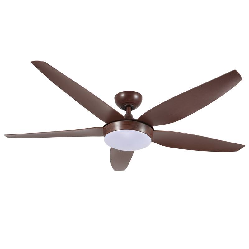 56'' Neutral Red Indoor Ceiling Fan with Light Remote