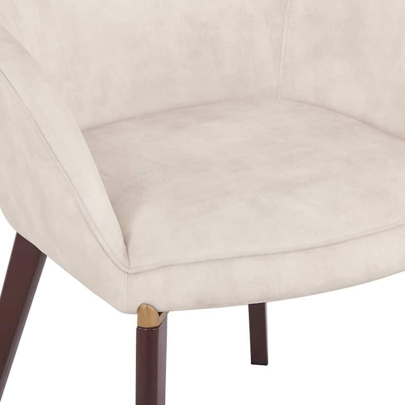 Elias Dining Chair Upholstered in Leather Velvet and Powder Coated Legs Set of 4