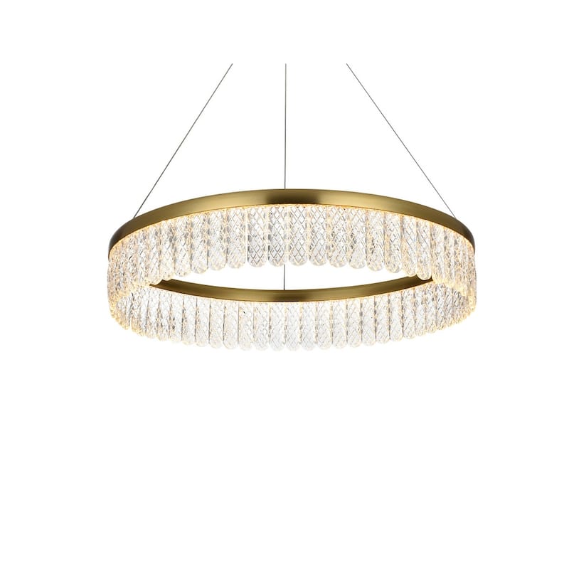 Elegant Lighting 2060D24 Rune 24" Wide LED Ring Chandelier - 2087