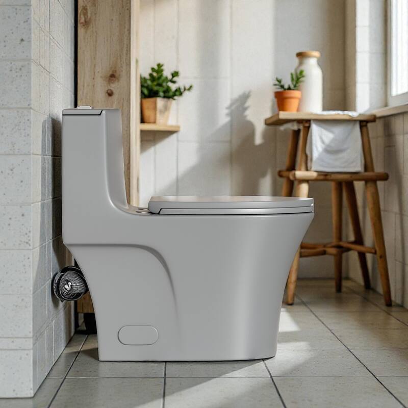 One Piece Elongated Toilet Tornado Flush. ADA Height 17 Inch. Dual Flush 1.1 1.6 GPF. MAP 1000g