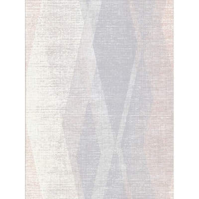 Torrance Dove Distressed Geometric Wallpaper - 21in x 396in x 0.025in