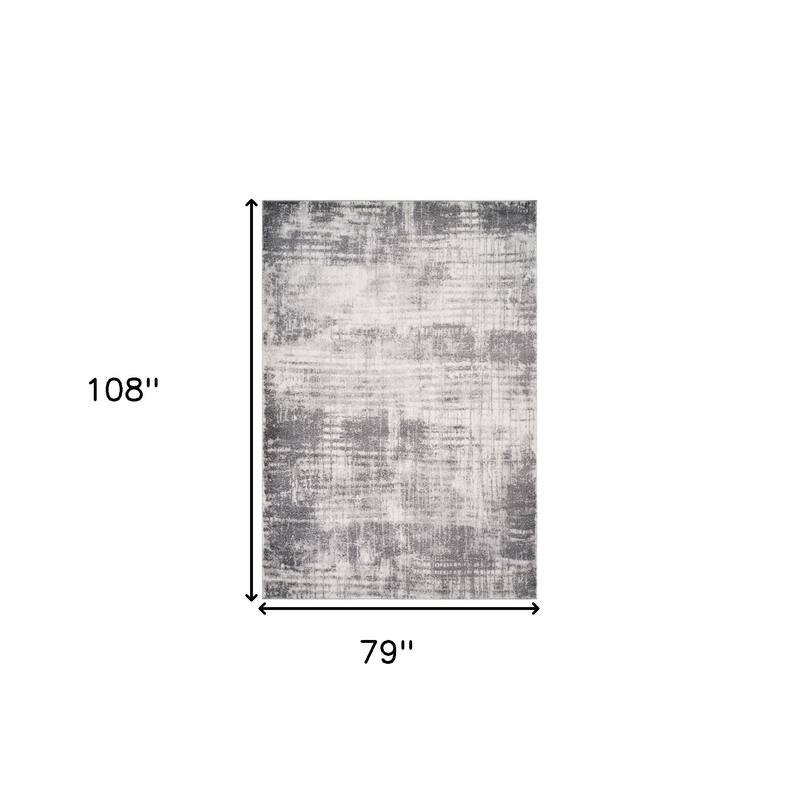 HomeRoots Abstract Modern Rectangle Area Rug