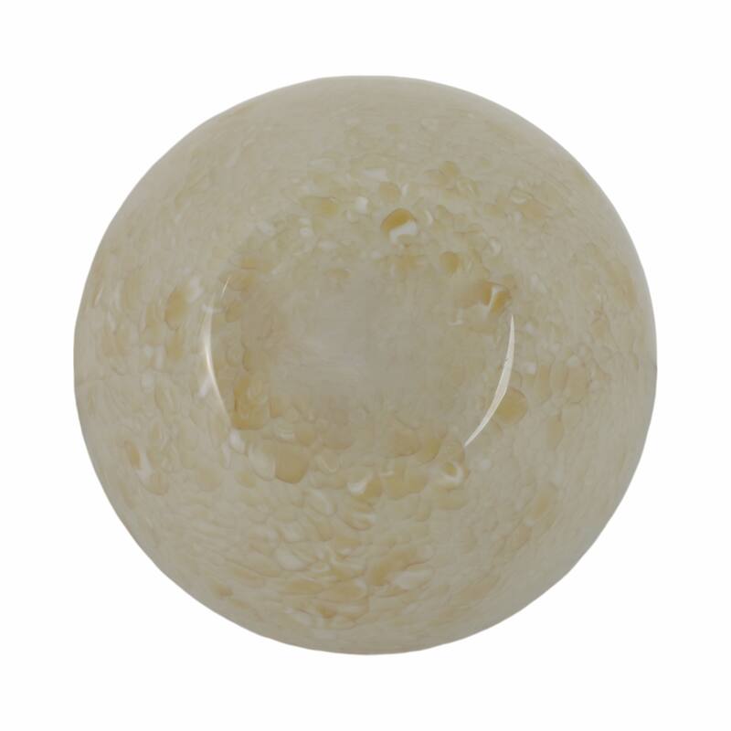 Glass Decorative Bowl Modern Glam Textured Sleek Curved Design - 9" x 9" x 6"