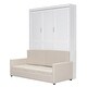 preview thumbnail 162 of 206, Queen Size Murphy Bed Cabinet Wall Bed Space-Saving Sleeping Arrangement with Sofa for Small Apartment Studio, Hide Away Bed