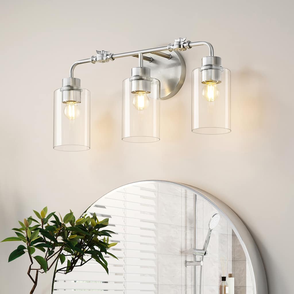 3-Light Vanity Light with Adjustable Pivot Joint - 21.5'' W × 6.1'' D × 9.8'' H