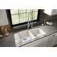preview thumbnail 5 of 51, Karran Undermount Quartz Double Bowl Kitchen Sink