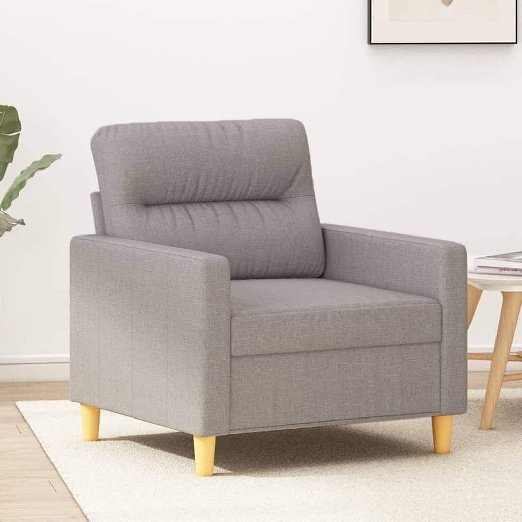 vidaXL Sofa Chair Light Gray 23.6" Fabric - 30.7" x 30.3" x 31.5"