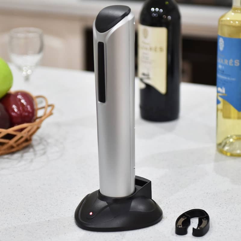 Gymax Electric Wine Opener Cordless Bottle Corkscrew Opener with Foil