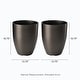 preview thumbnail 32 of 35, Glitzhome 16.75"H Set of 2 Oversized Eco-Friendly PE/Resin Faux Ceramic Tall Plastic Planter Porch Pot