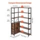 preview thumbnail 45 of 47, UIMOSO Corner Bookshelf, Corner Bookcase with Heavy Duty Metal Frame & Wooden Shelves