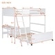 preview thumbnail 15 of 13, Functional Full Over Full Bunk Bed with Desk and Guardrails for Kids, Adults