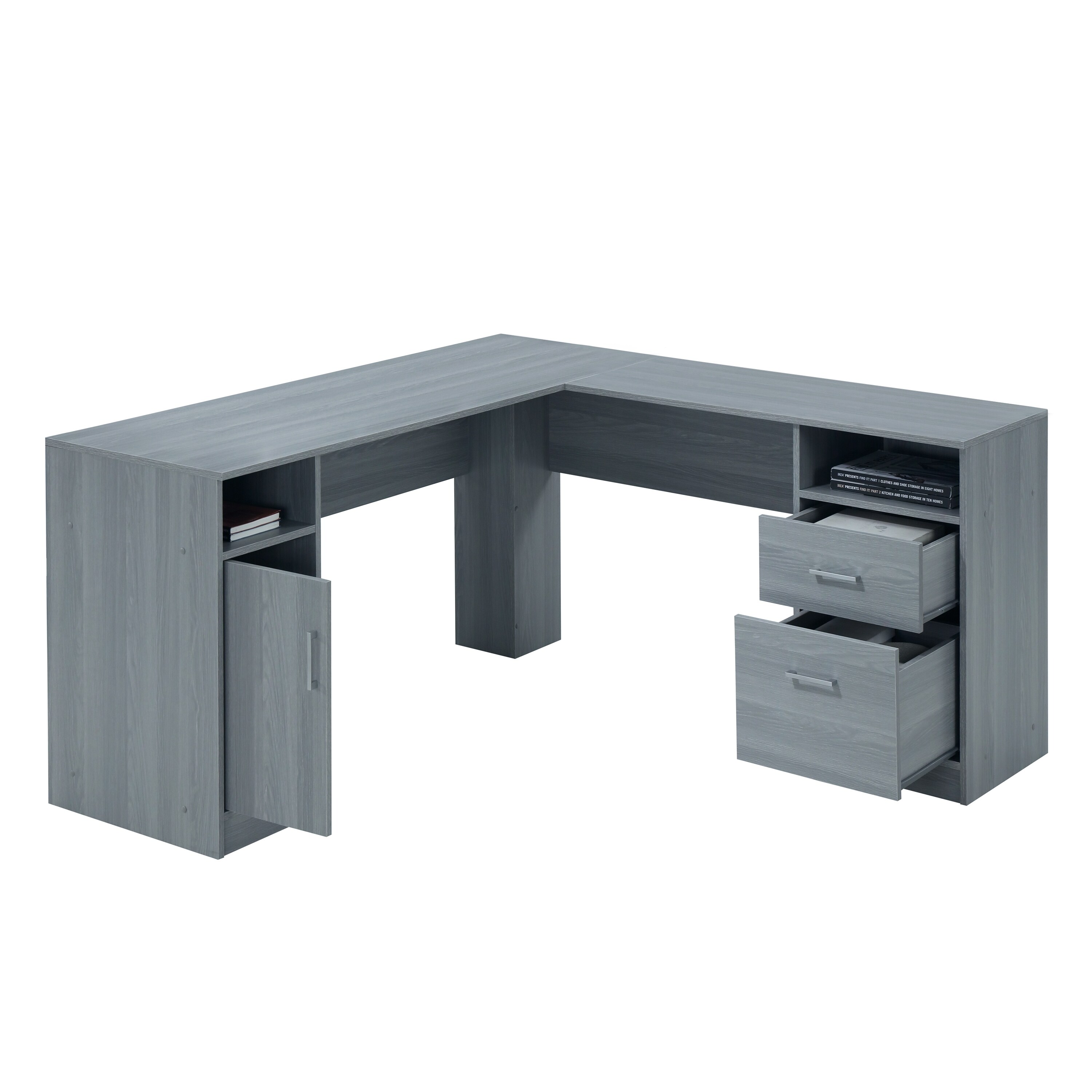 Large L Shaped Computer Desk Functional Desk with Storage Hutch Desk Wooden Top Workstation Desks L Shaped Corner Desk Bed Bath Beyond 38283892